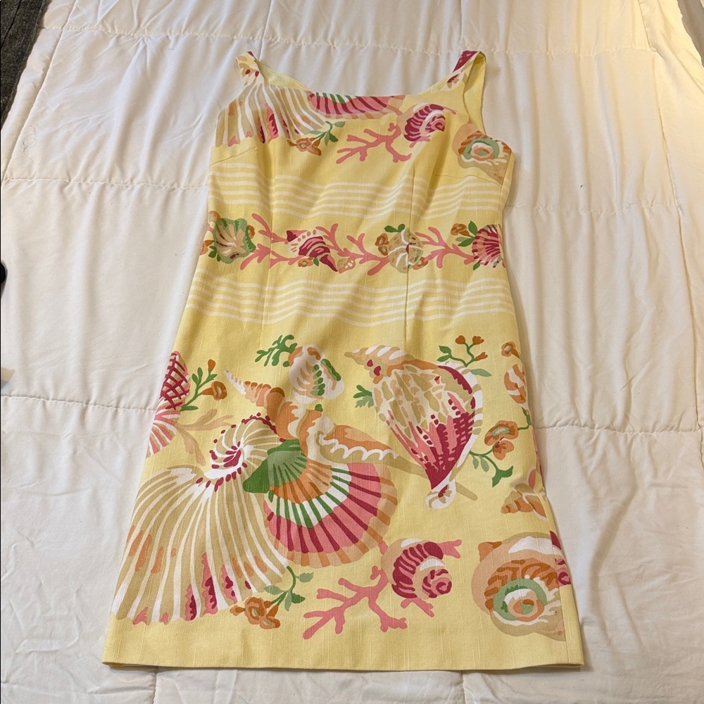 Colorful Seashell Print Dress